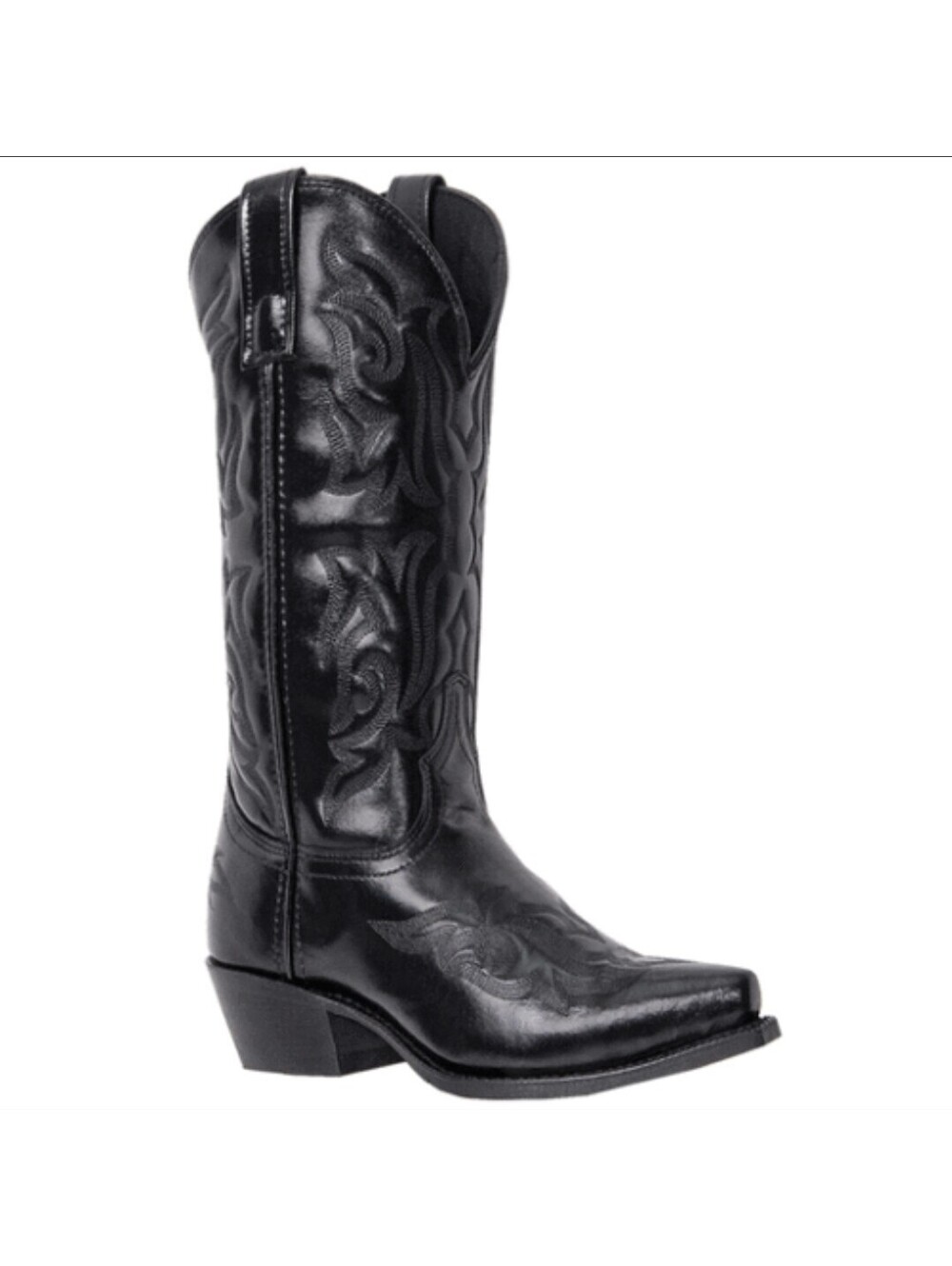 Laredo Western Boots Mens Hawk Cowboy Stitched Snip Toe Black 6860 NIB